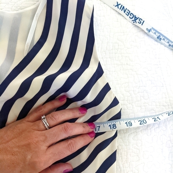 𝅺Suzi Chin Striped Silk Slip Dress Retro Art Deco Style 10 Maxamilist Designer - Picture 12 of 13